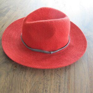 Anthropologie Red Wide-Brim Hat – New with Tags